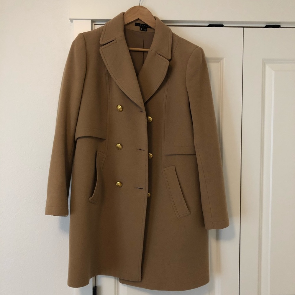 Theory Katlain Wool Double Breasted Coat